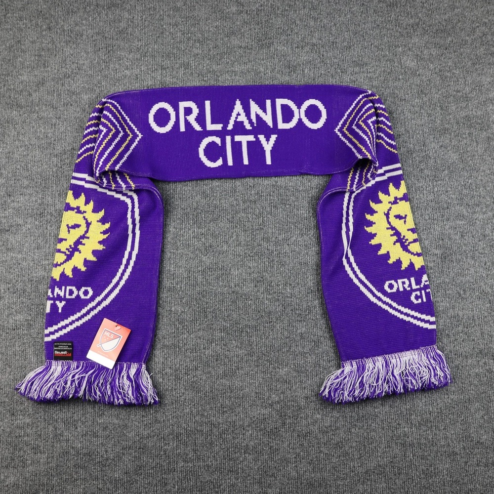 Orlando‎ City SC Scarf Split Crest Acrylic MLS Soccer Licensed Made in England